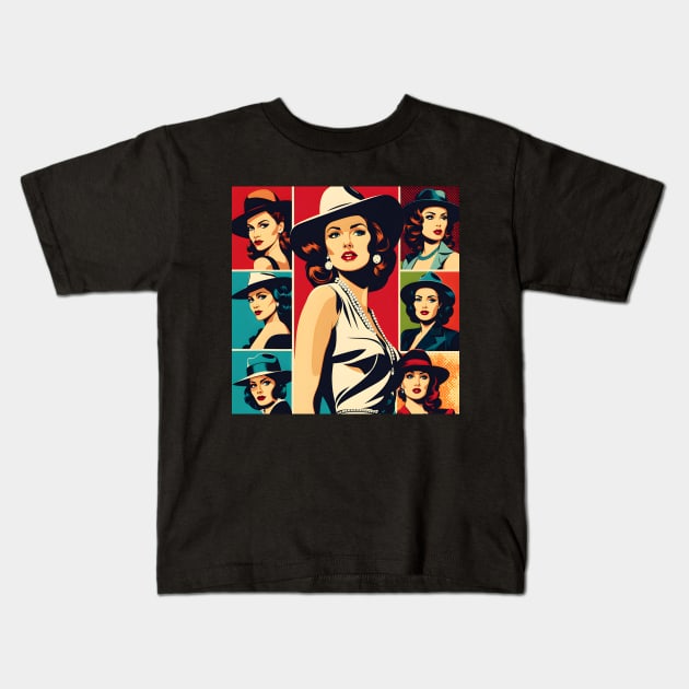 Pop Gangster Girls Kids T-Shirt by 80s Pop Night